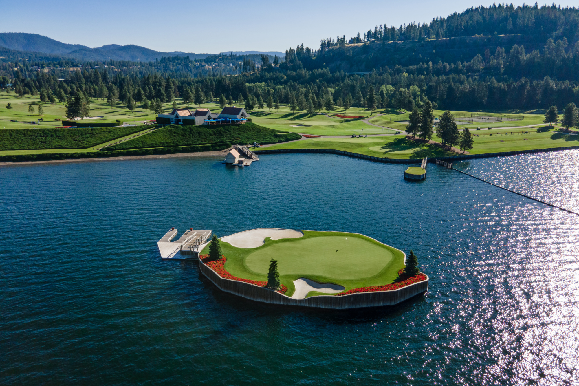 The Floating Green at Coeur d'Alene Resort Golf Course